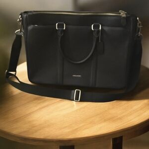 Coach Navy Blue Unisex Women's Men's Leather Bag